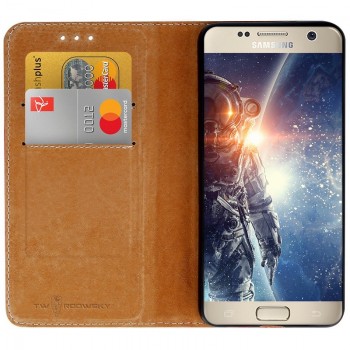 Grynos odos Telone dėklas (Samsung GALAXY S7 EDGE) Grynos odos Telone dėklas (Samsung GALAXY S7 EDGE)